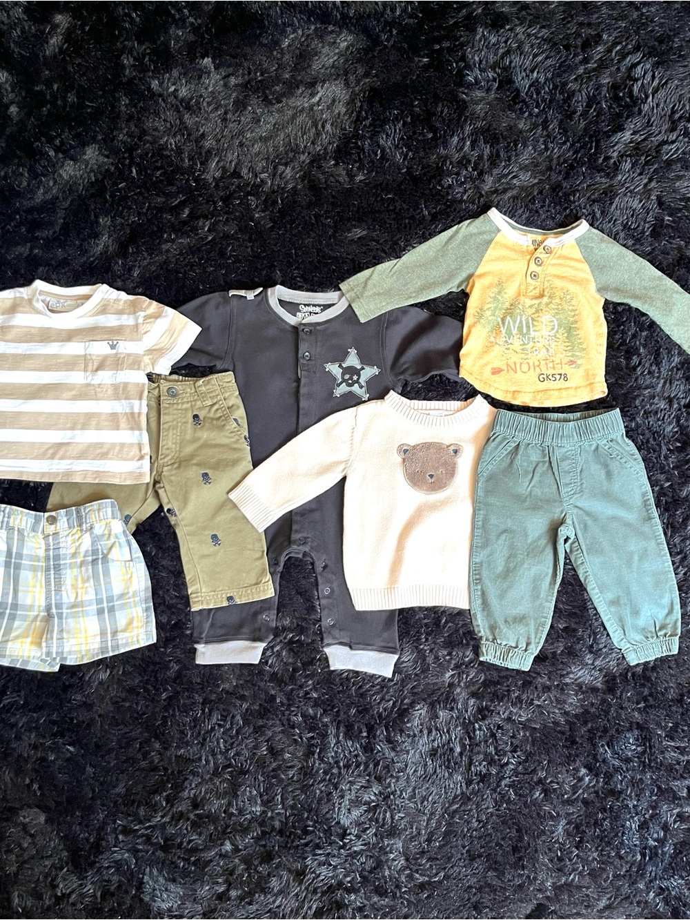 COTTON 12-18 Months Boy SKULL 7 Piece Bundle. Live Show Listing. $10 starts.